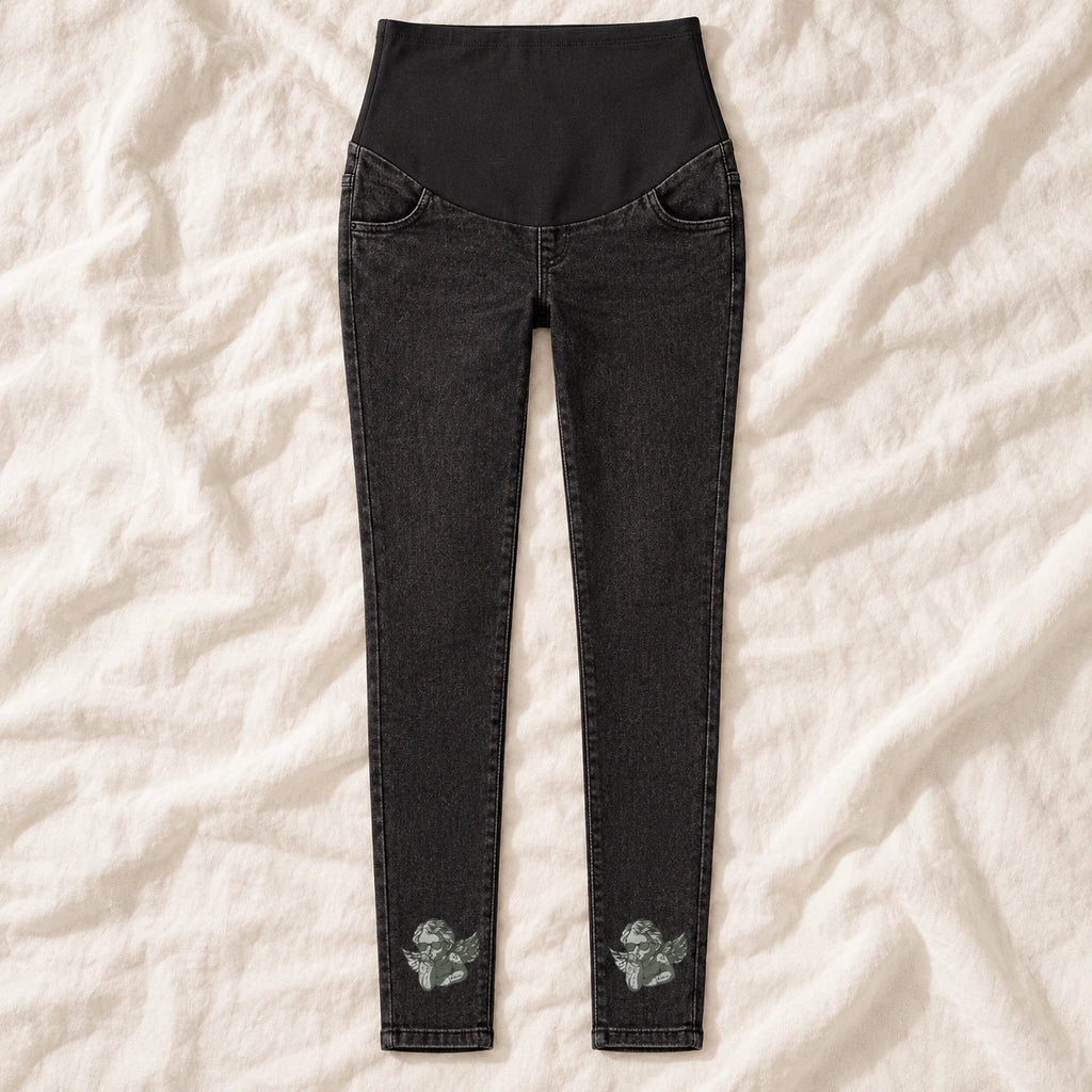Tots & Moms maternity jeans — Black — Cherub, product view