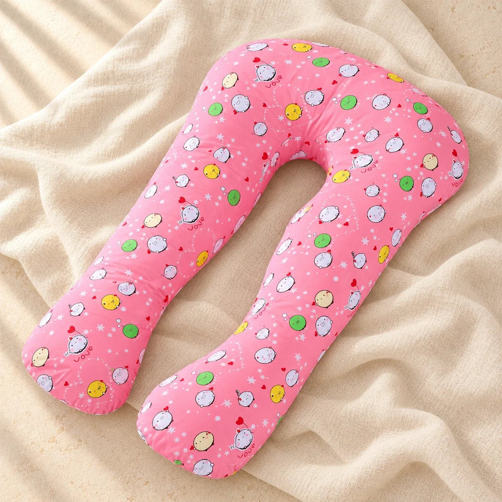 Full-Body Pregnancy Pillow — 130 × 70 cm, E, product on cream linen
