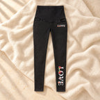 Tots & Moms maternity jeans — Black — Floral Love, product view