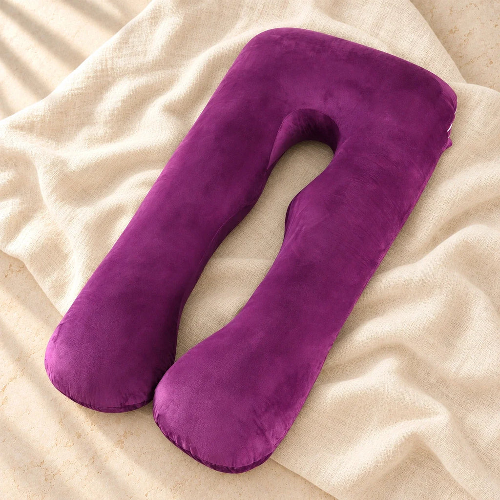 Full-Body Pregnancy Pillow — 130 × 70 cm, G, product on cream linen