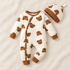 The Little Prints Baby Outfit Edit — Cocoa Teddy baby outfit in boutique studio photograph