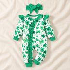 The Little Prints Baby Outfit Edit — Green Clover baby outfit in boutique studio photograph