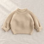 The Classic Rib Knit Pullover on ivory linen