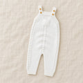 The Pocket Knit Baby Dungarees — White — studio product photograph