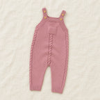 The Pocket Knit Baby Dungarees — Pink — studio product photograph
