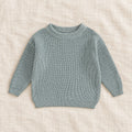 The Everyday Ribbed Knit Pullover — Gray Green — studio product photograph