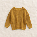 The Everyday Ribbed Knit Pullover — Deep Beige — studio product photograph