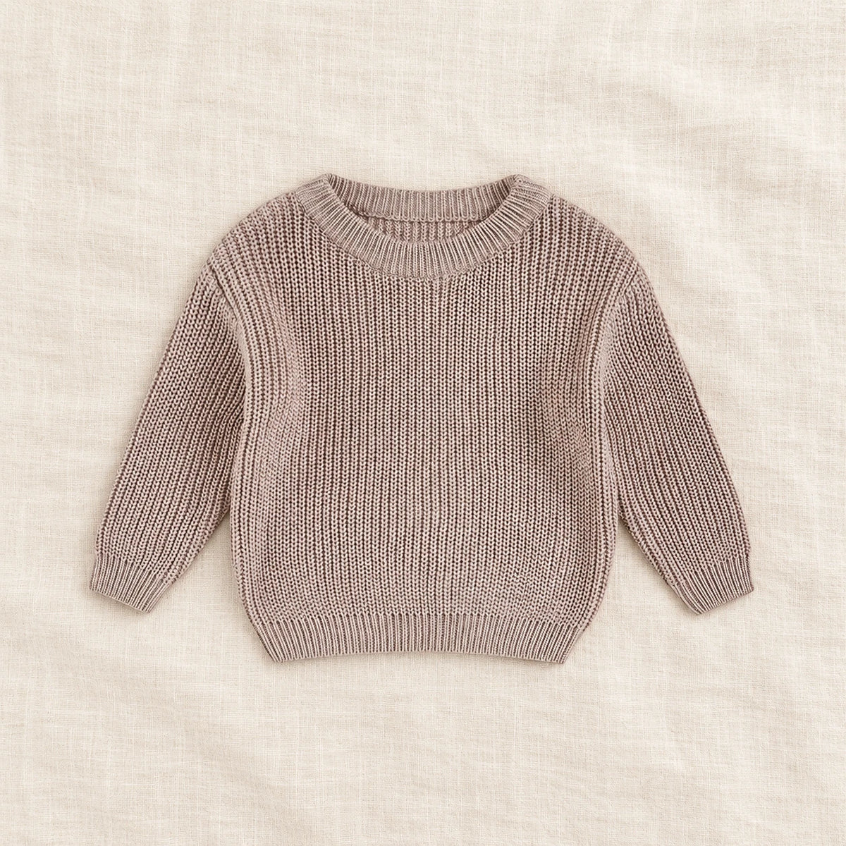 The Everyday Ribbed Knit Pullover — Lavender — studio product photograph