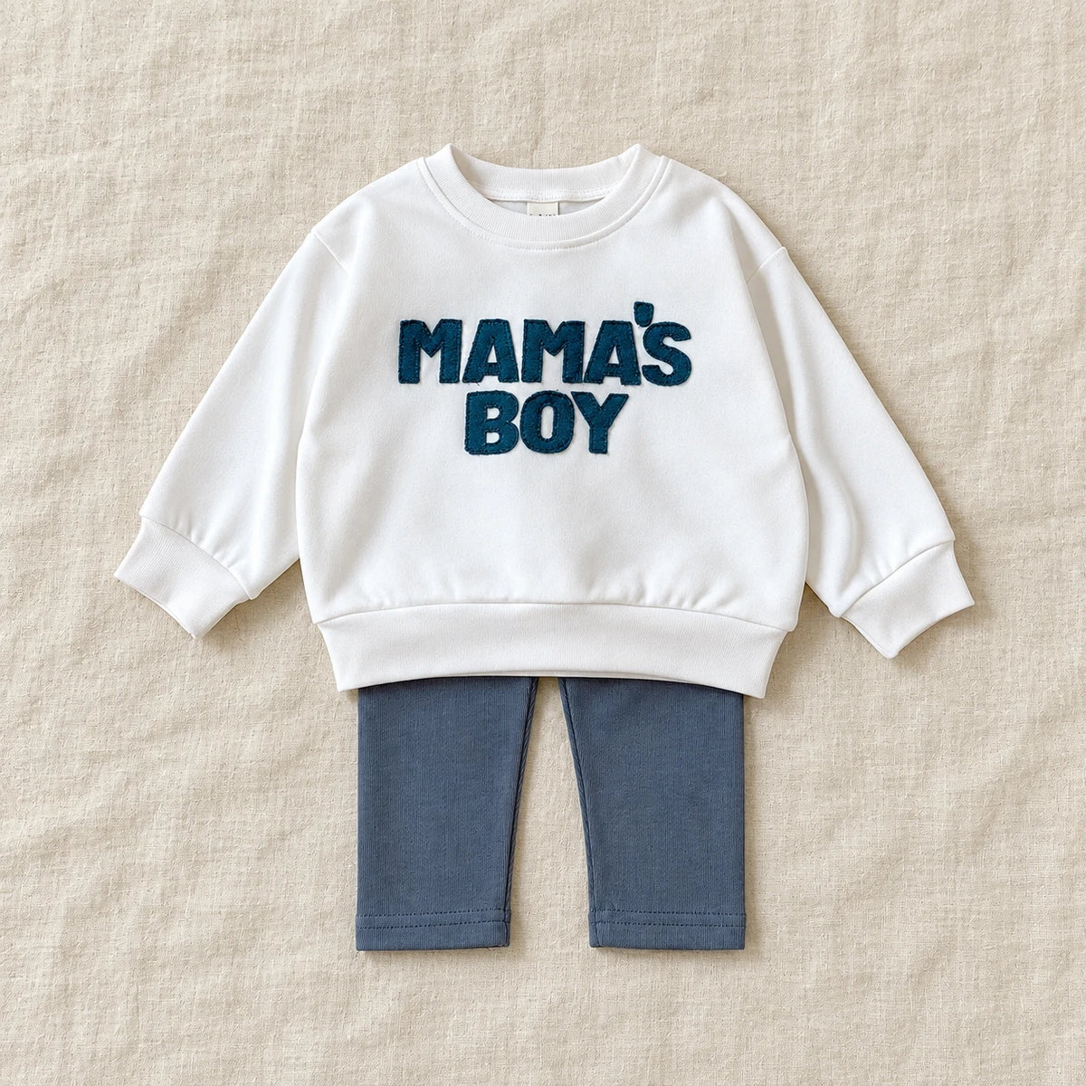 The Mama’s Boy Two-Piece Outfit — Blue — studio product photograph