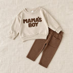 The Mama’s Boy Two-Piece Outfit — Brown — studio product photograph