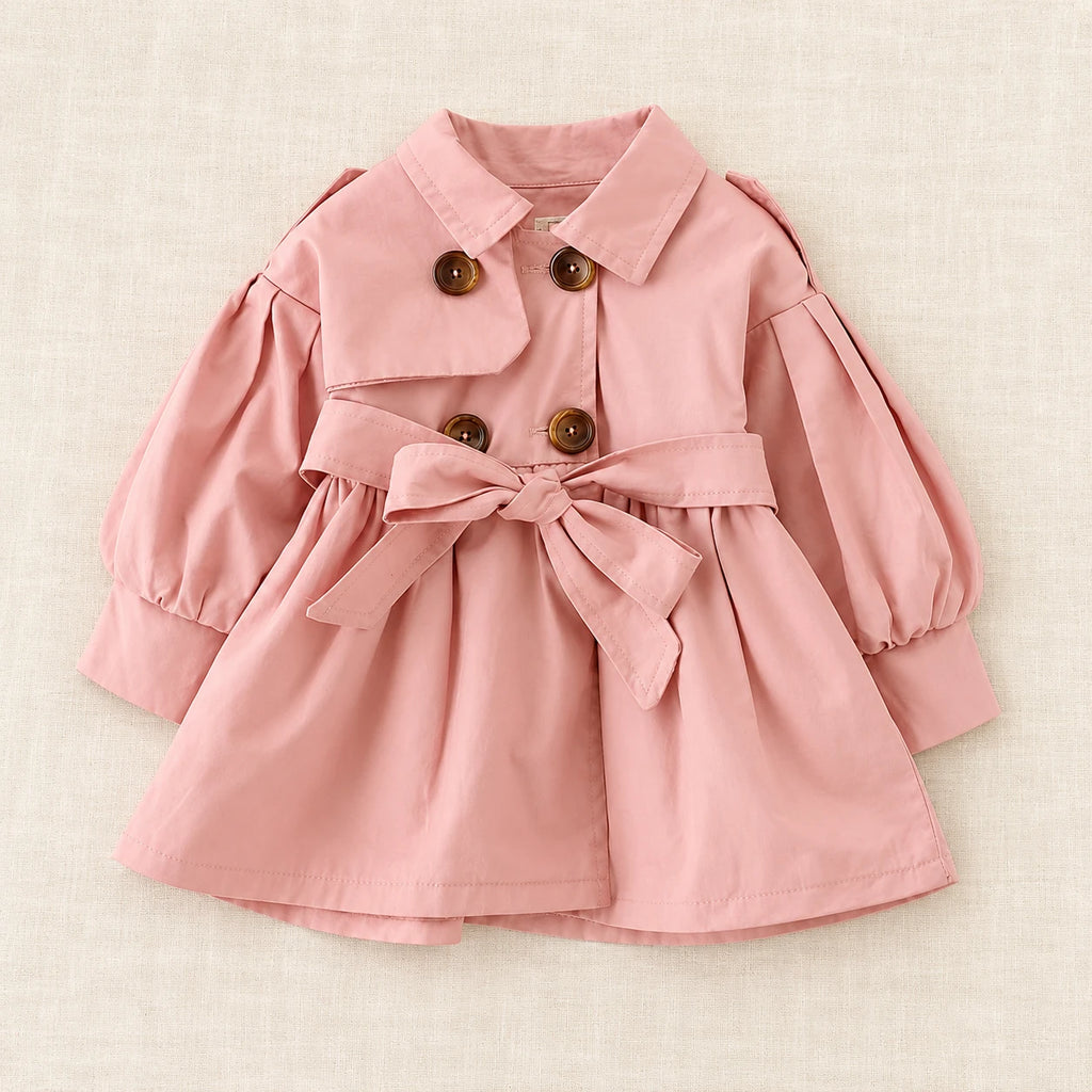 The Classic Little Trench Coat — Pink — studio product photograph