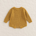 The Everyday Rib Knit Baby Bodysuit — Yellow — studio product photograph