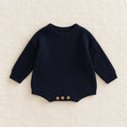 The Everyday Rib Knit Baby Bodysuit — Blue — studio product photograph