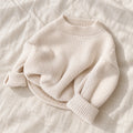The Little Rib Crewneck Sweater — Ivory — studio product photograph