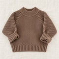 The Classic Rib Knit Pullover — Brown — studio product photograph