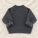 The Classic Rib Knit Pullover — Gray Blue — studio product photograph