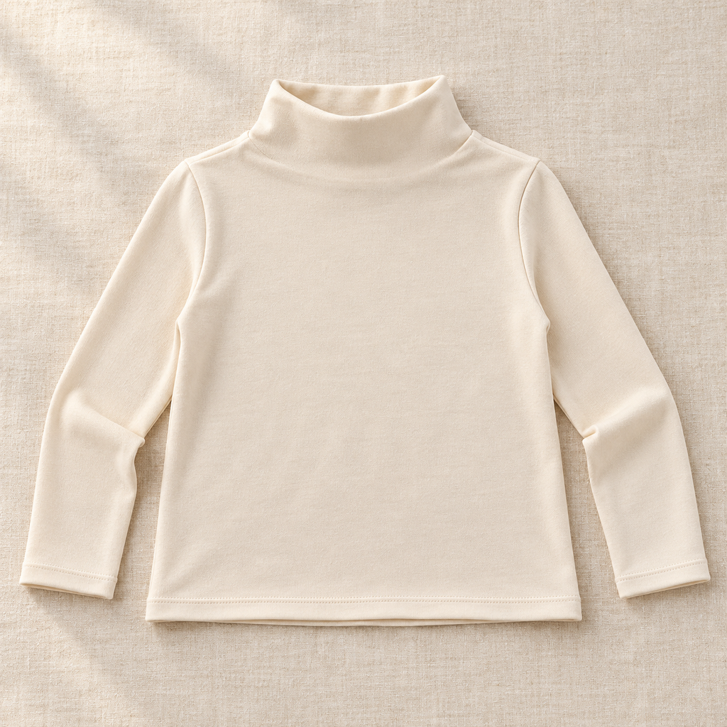 The High-Neck Layering Top on ivory linen