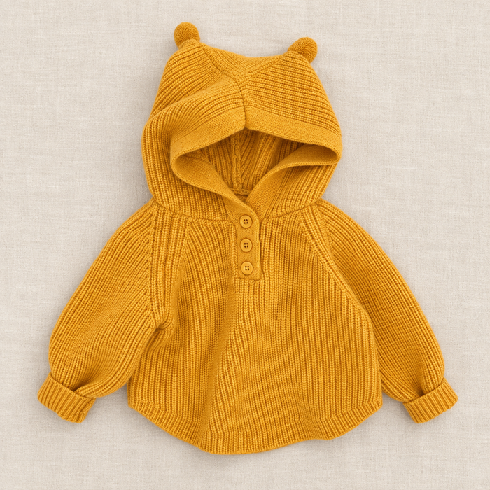 The Hooded Button Knit Cardigan