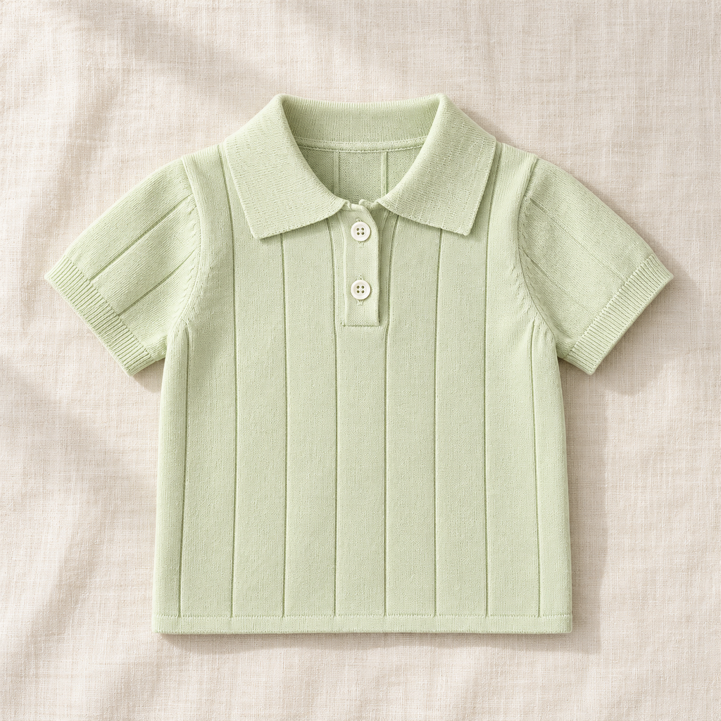 The Knit Polo & Shorts Separates on ivory linen