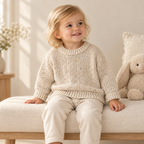 A child wearing The Everyday Textured Knit Sweater