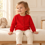 A child wearing The Everyday Fine Knit Cardigan