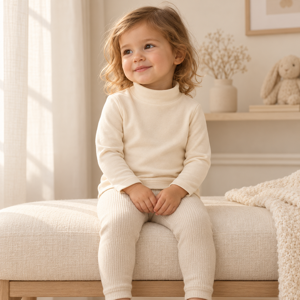 A child wearing The High-Neck Layering Top