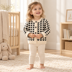A child wearing The Heart Jacquard Knit Cardigan