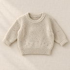 Flecked Chunky Knit Sweater — front view