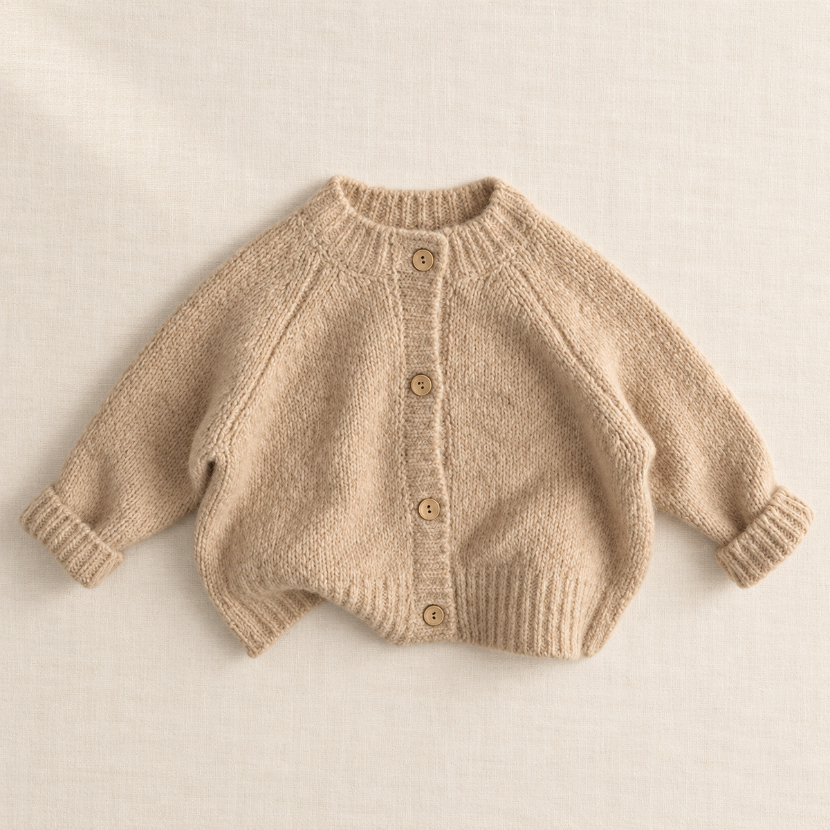 Cozy Button Knit Cardigan — front view