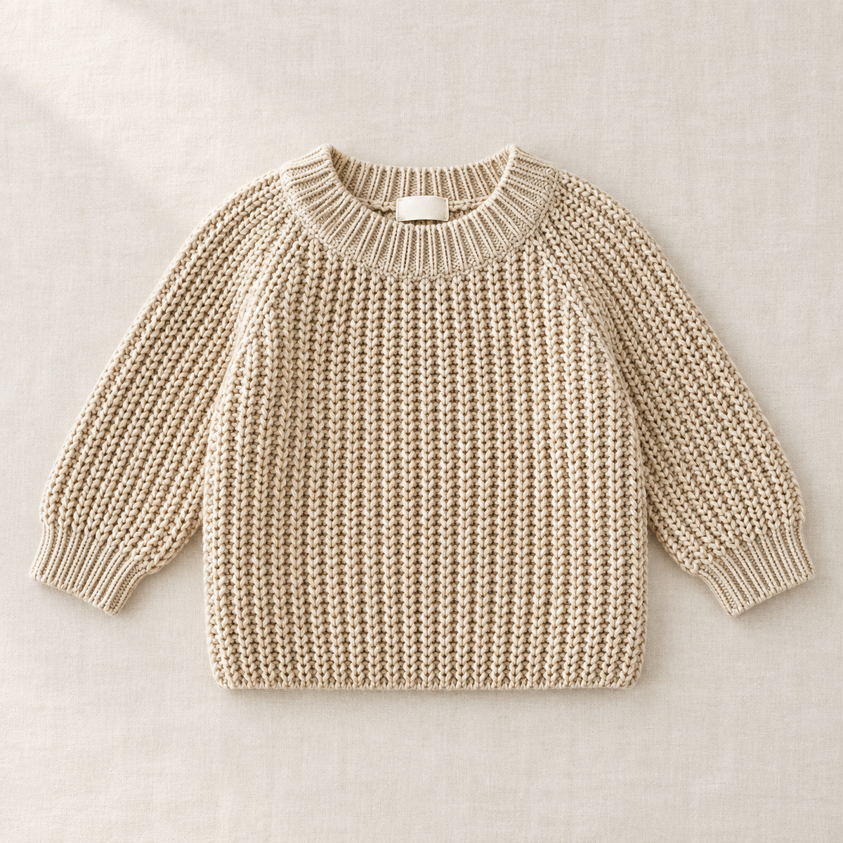 Relaxed Rib Knit Sweater — front view