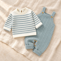 The Knit Sweater & Romper Set studio photograph on ivory linen