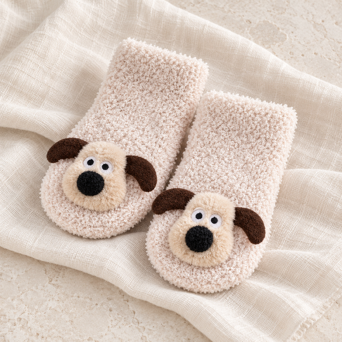 The Puppy Cozy Floor Socks