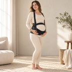Three-Piece Maternity Support Belt Set, A black, worn or used by an adult model