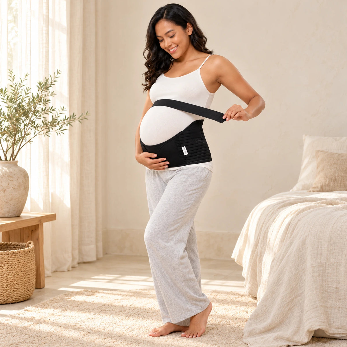 Lightweight Pregnancy Support Belt, XXL, worn or used by an adult model