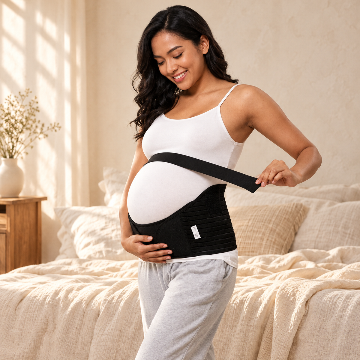 Lightweight Pregnancy Support Belt, XL, shown on an adult model