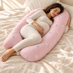 Full-Body Pregnancy Pillow — 130 × 70 cm, A, shown on an adult model