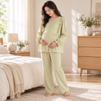 Long-Sleeve Maternity Pyjama Set — A02-77444 — worn by adult model