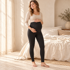 High-Waist Maternity Leggings, Black, shown on an adult model