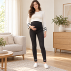 Tots & Moms maternity jeans — Black — Paris, worn by an adult model