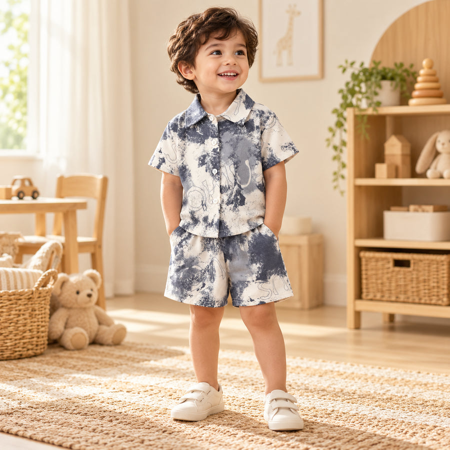 The Printed Shirt & Shorts Outfit